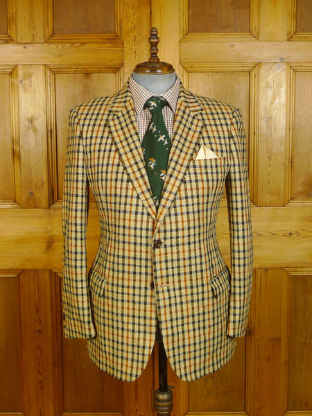 24/0424a near immaculate vintage daks house check tweed sports jacket blazer 41-42 regular