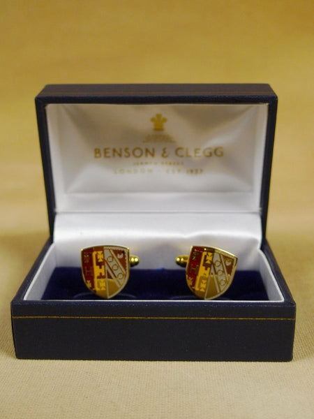 18/1153 brand new benson and clegg selwyn college cambridge cufflinks rrp £70 (esc021)