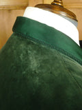 23/0636 jarvis & hamilton 1999 savile row bespoke green silk velvet d/b smoking jacket w/ frogging (made for famous knight of the realm) 47 short to regular
