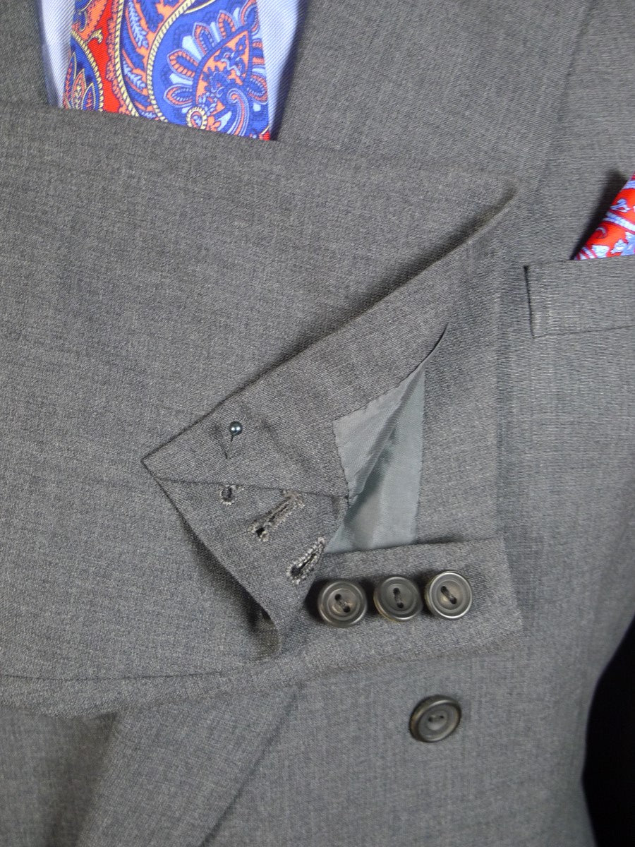 26/1062 immaculate 1996 huntsman savile row bespoke grey worsted d/b suit 43 extra long