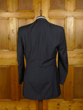 26/1061 immaculate 1994 huntsman savile row bespoke charcoal grey wool & mohair d/b suit 42-43 extra long