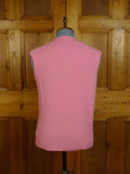 24/0205A immaculate vintage scottish pure cashmere pink sleeveless jumper small