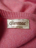 24/0205A immaculate vintage scottish pure cashmere pink sleeveless jumper small