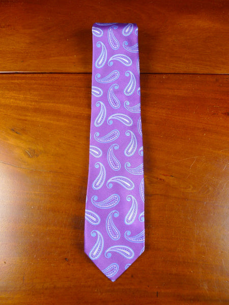 24/0343 New & unworn Hilditch & keys purple paisley pattern 100% silk tie
