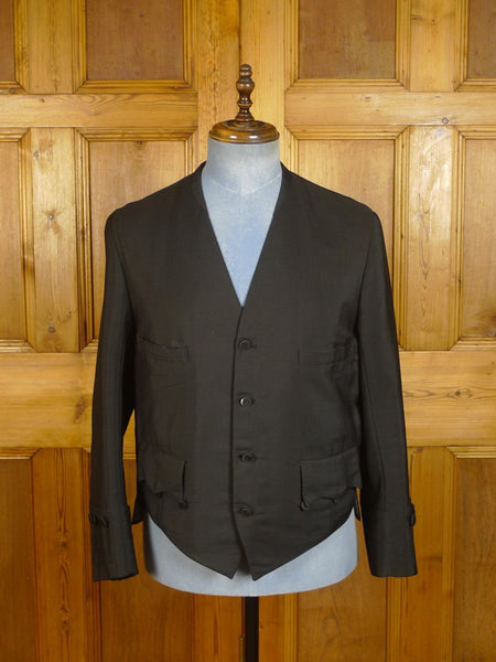 24/0465 vintage ede & ravenscroft black silk court tunic jacket 41