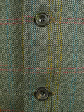 24/0479 exceptional vintage old bond st london bespoke green wp check tweed norfolk jacket w/ back strap 42 regular