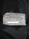 24/0474 immaculate anderson & sheppard 2009 savile row bespoke grey worsted d/b suit 46 regular to long