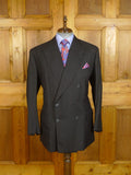 24/0474 immaculate anderson & sheppard 2009 savile row bespoke grey worsted d/b suit 46 regular to long