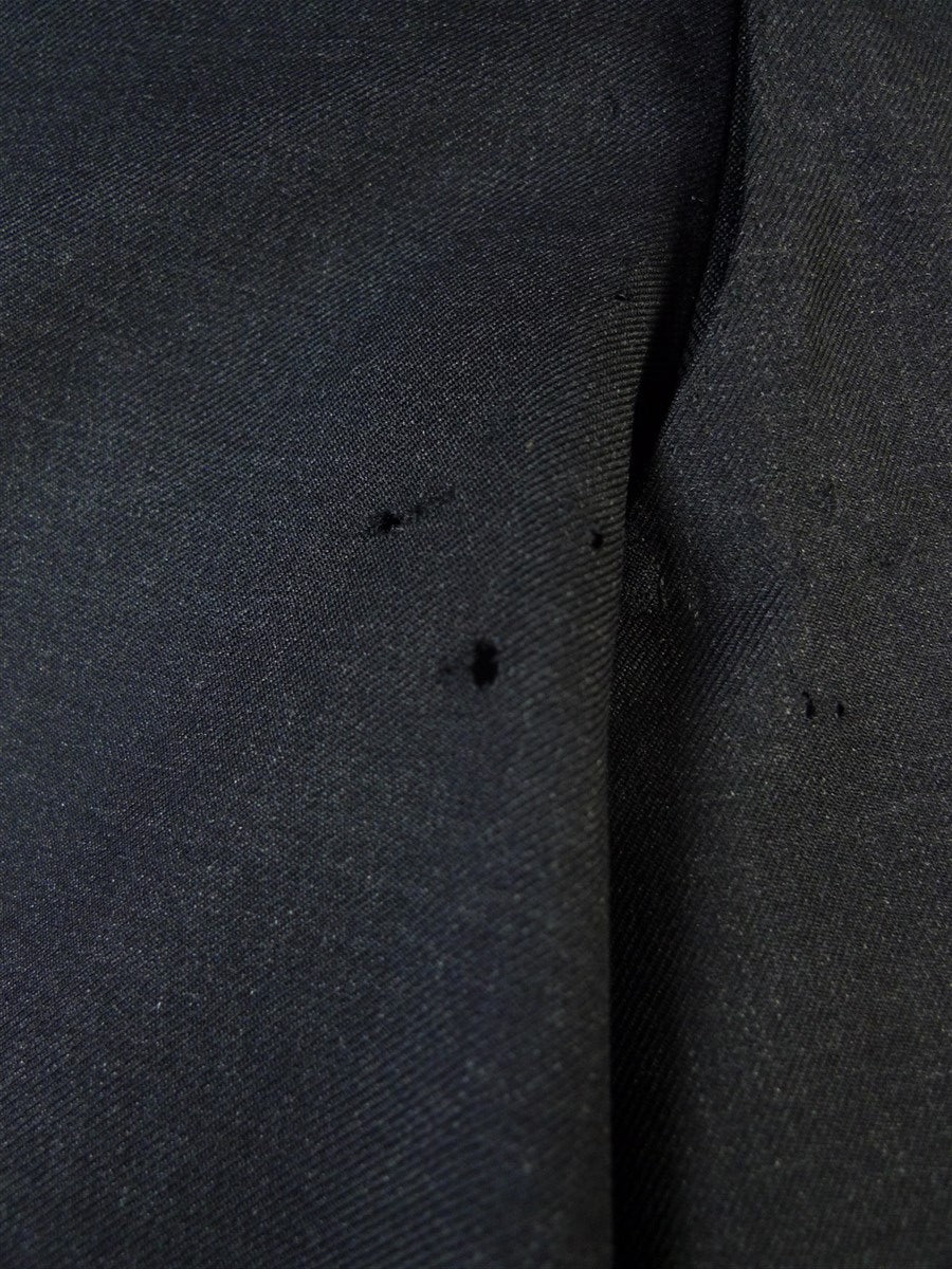 24/0502 anderson &sheppard 2010 savile row bespoke grey worsted suit (some damage) 46 regular