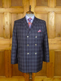 24/0528 nick tentis soho savile row blue / red glen check d/b worsted suit 40 regular