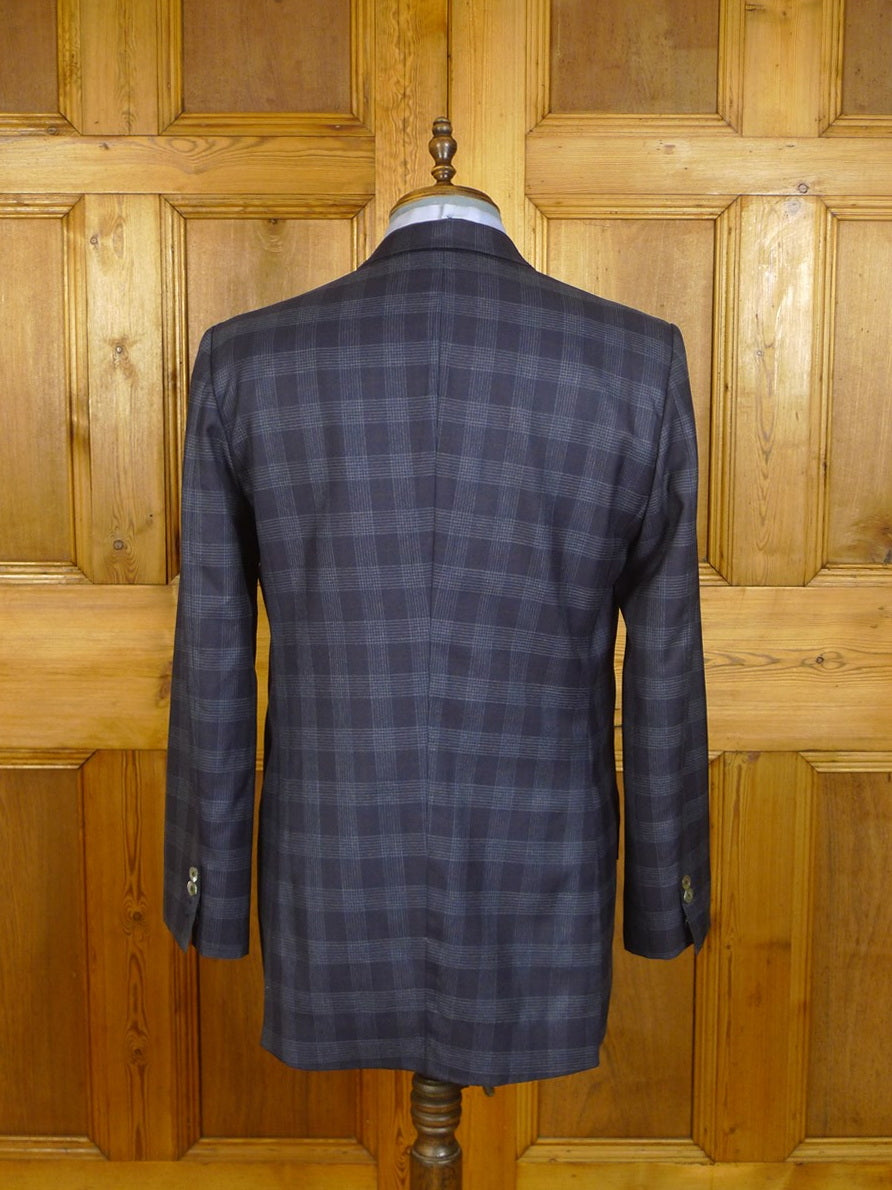 24/0528 nick tentis soho savile row blue / red glen check d/b worsted suit 40 regular