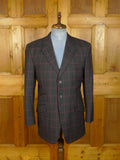 24/0548 richard james savile row grey / pink wp check worsted suit 42 regular