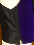 24/0544 wonderful vintage edwardian purple silk velvet shawl evening waistcoat 35-36