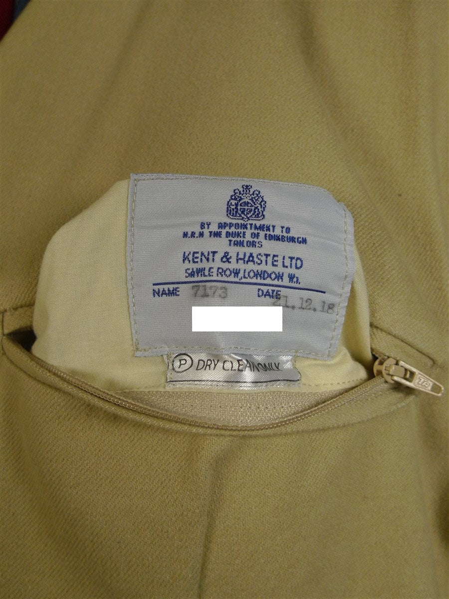 250724/032 kent haste 2018 savile row bespoke beige drill cotton safari jacket 52 regular