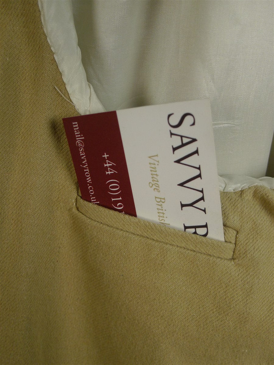 250724/032 kent haste 2018 savile row bespoke beige drill cotton safari jacket 52 regular