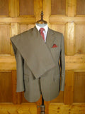 080824/016 apsley mayfair savile row bespoke brown / green multi-pinstripe worsted town & country suit 41 short