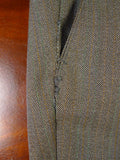 080824/016 apsley mayfair savile row bespoke brown / green multi-pinstripe worsted town & country suit 41 short