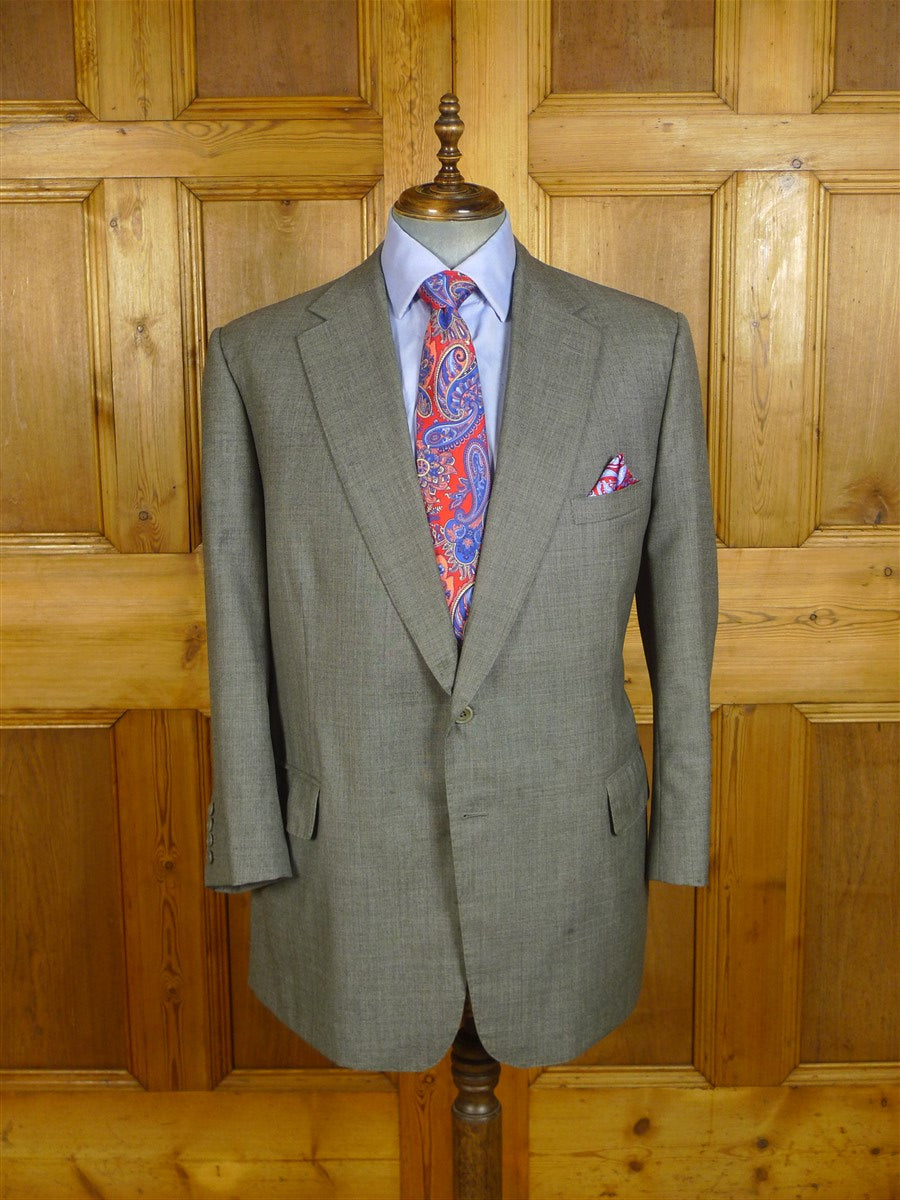 080824/015 welsh & jefferies 2008 savile row bespoke grey pick weave worsted suit 50 regular