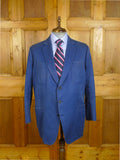 250724/030 near immaculate kent haste lachter 2015 savile row bespoke blue drill cotton safari sports jacket 49 regular