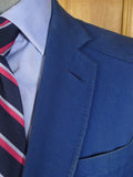 250724/030 near immaculate kent haste lachter 2015 savile row bespoke blue drill cotton safari sports jacket 49 regular