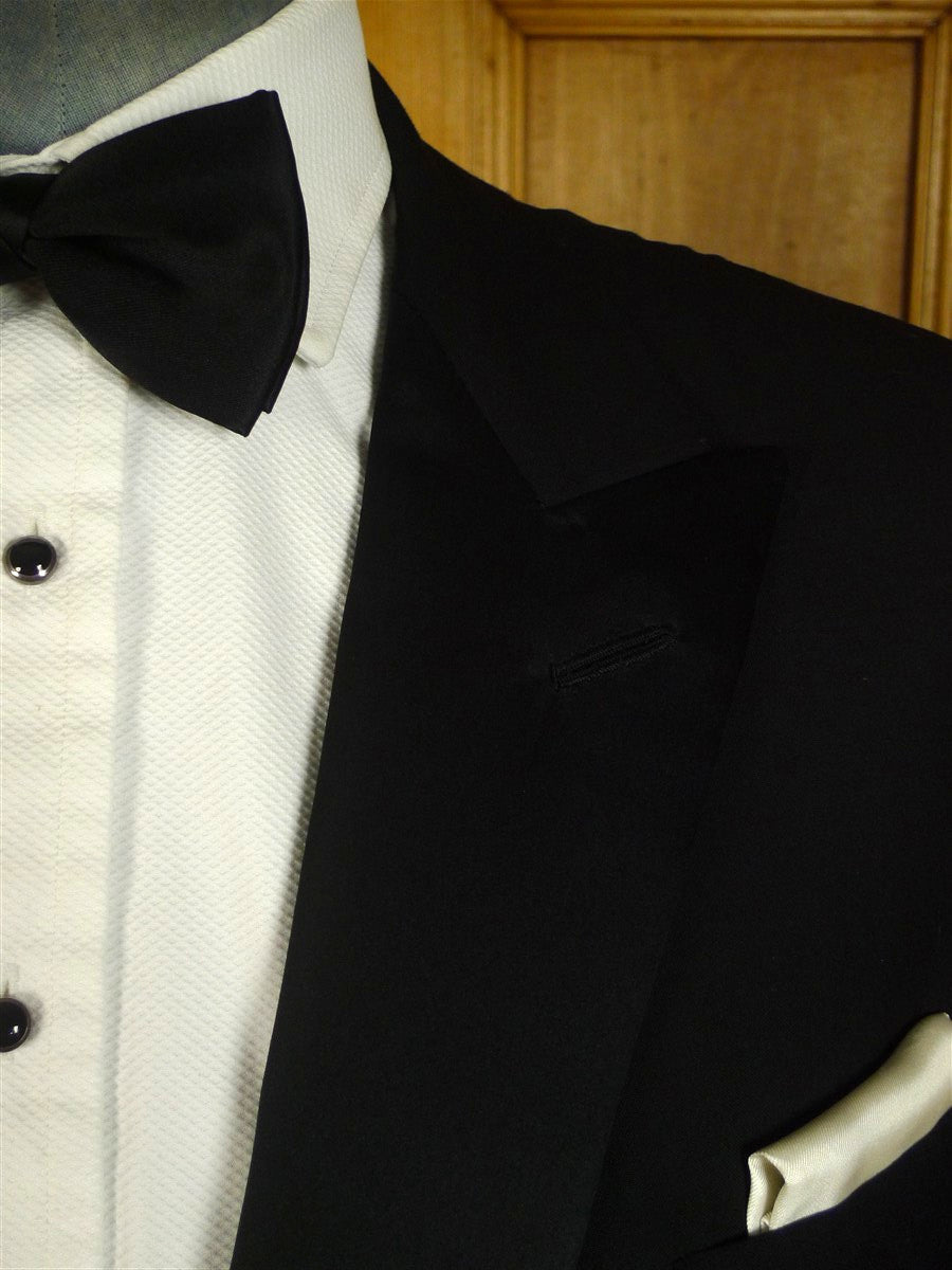 250724/031 immaculate kent haste lachter 2016 savile row bespoke black mohair dinner jacket w/ silk facings 50 regular to long