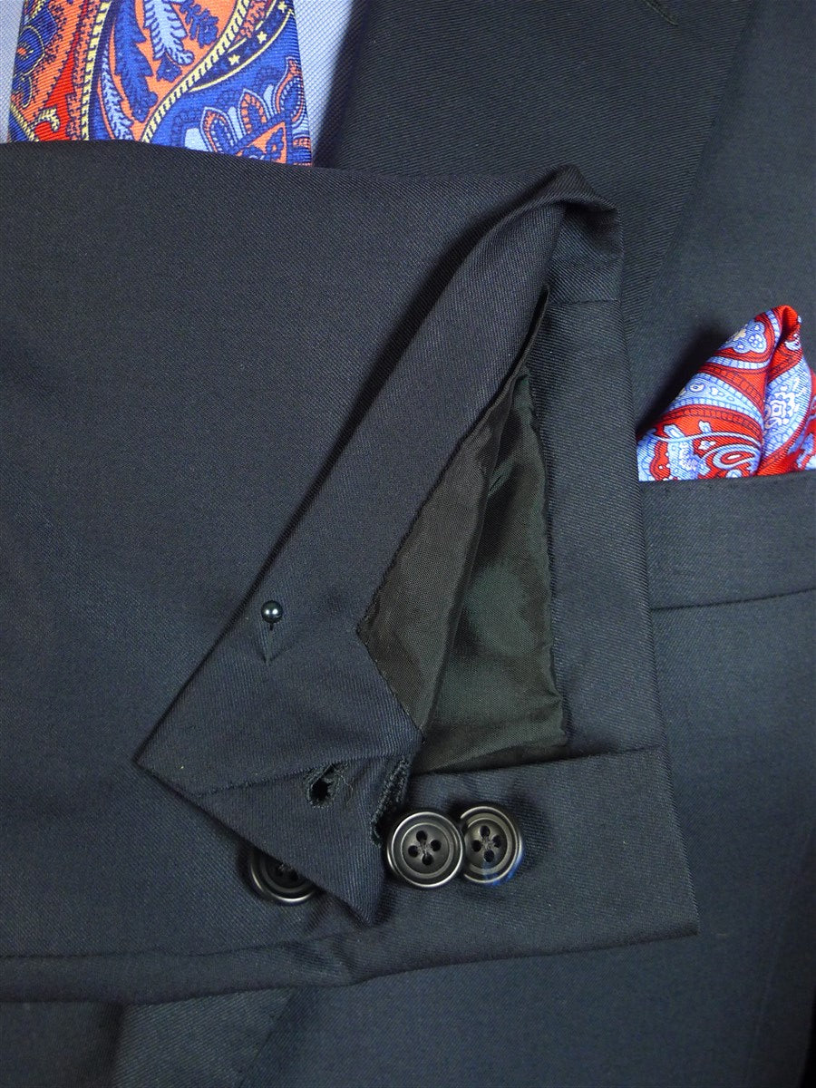 24/0814 immaculate henry rose savile row bespoke dark blue merino wool suit 40-41 short to regular