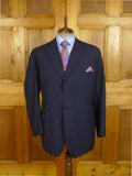 250724/041 immaculate kent haste lachter 2015 savile row bespoke navy blue mohair & worsted suit 48-49 regular