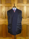 250724/041 immaculate kent haste lachter 2015 savile row bespoke navy blue mohair & worsted suit 48-49 regular