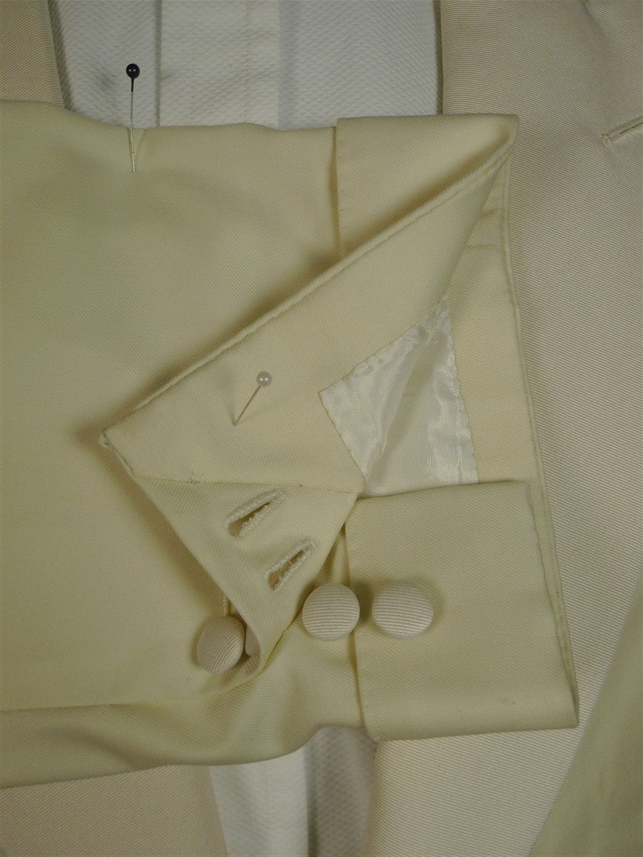 250724/028 immaculate 2020 kent haste savile row bespoke ivory dinner jacket w/ white grosgrain silk facings 50 regular