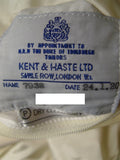 250724/028 immaculate 2020 kent haste savile row bespoke ivory dinner jacket w/ white grosgrain silk facings 50 regular