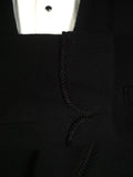 080824/06 immaculate vintage 1980 anderson & sheppard savile row bespoke black wool smoking / dinner jacket w/ frogging 44-45 regular to long