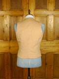 140824/07 genuine 1940s 1950s vintage british beige doeskin wool country waistcoat 40