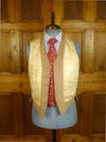 140824/07 genuine 1940s 1950s vintage british beige doeskin wool country waistcoat 40