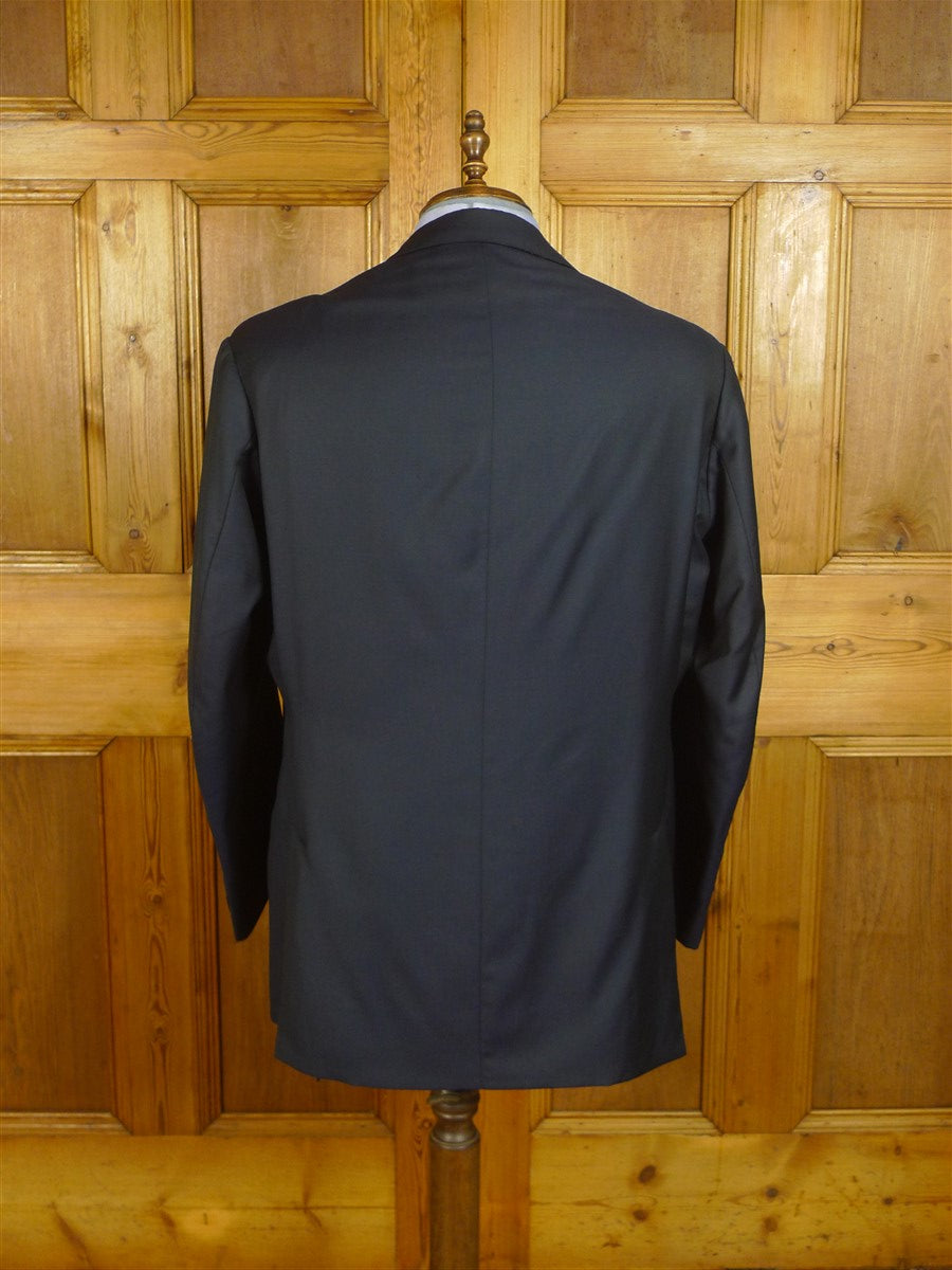 24/0806 anderson & sheppard 2005 savile row bespoke navy blue fine worsted suit 44 regular to long