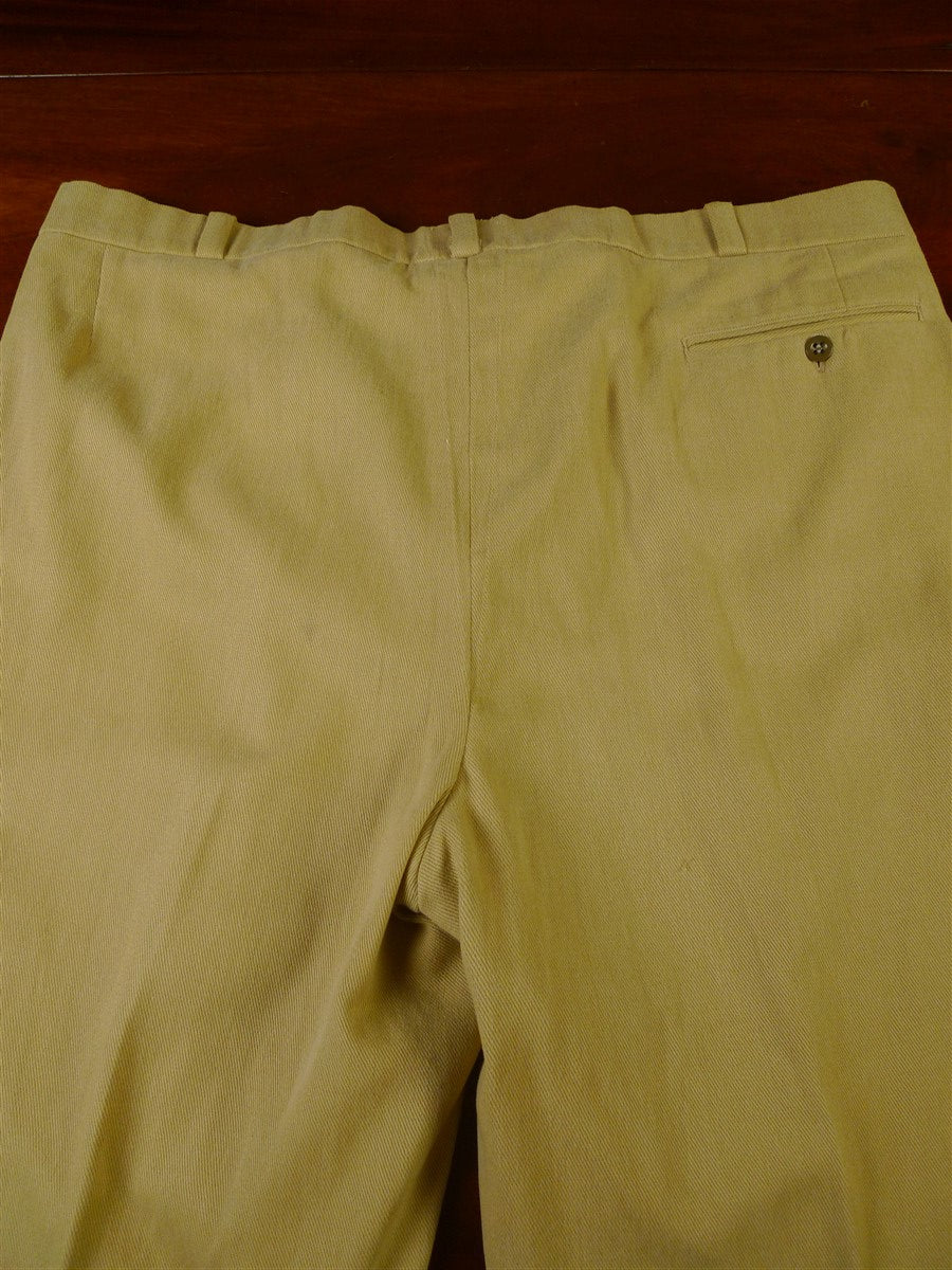 24/0830 near immaculate bespoke tailored tan brown brushed cotton summer trouser 40