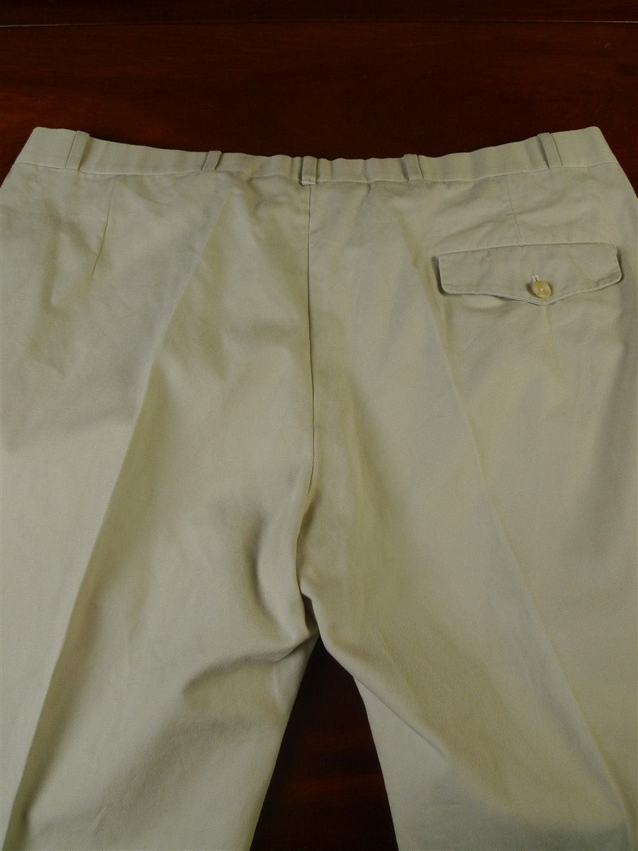 24/0850 immaculate kent haste lachter savile row bespoke cream stone cotton chino trouser 39