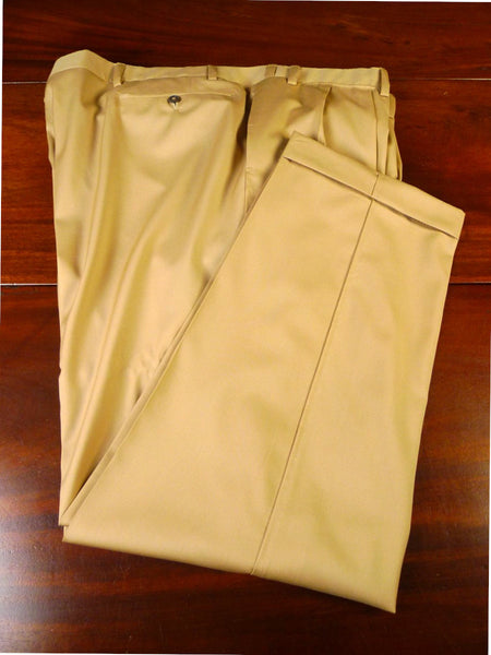 24/0854 immaculate 2022 anderson & sheppard savile row bespoke tan fine wool trouser 46