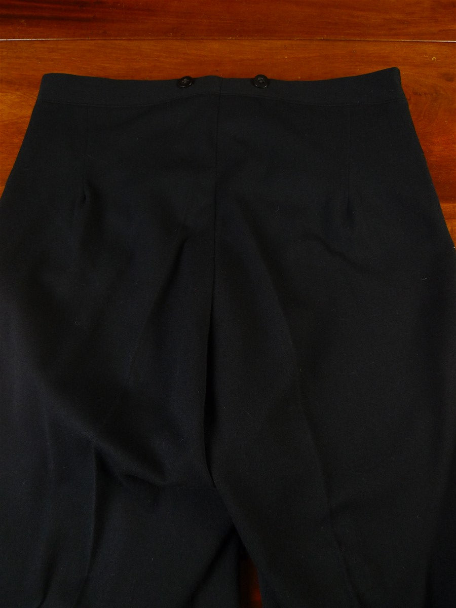 24/0856 vintage 1940s 1950s midnight blue twin-stripe evening trouser for tails (some damage) 33