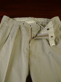 24/0848 kent haste lachter savile row bespoke cream beige cotton chino trouser 40