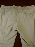 24/0848 kent haste lachter savile row bespoke cream beige cotton chino trouser 40