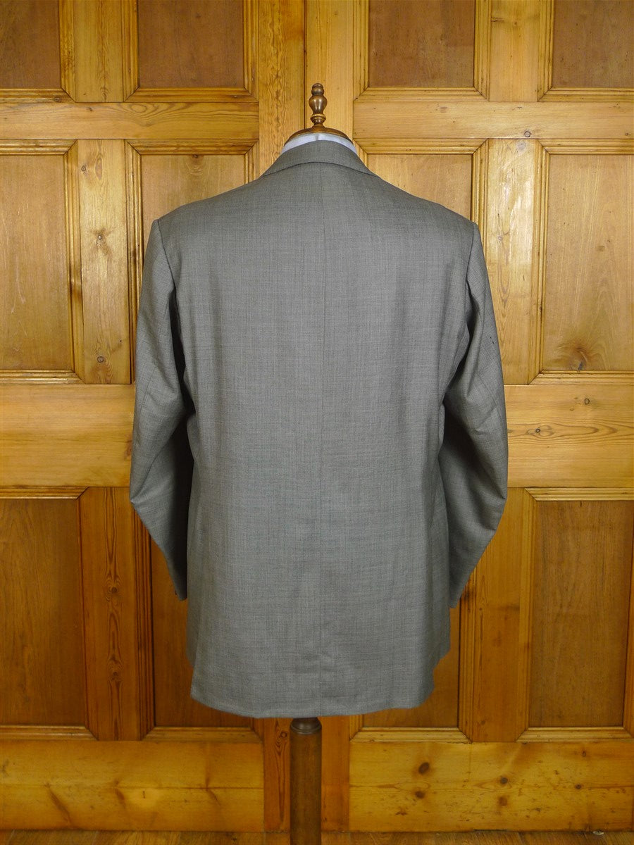 24/0837 anderson & sheppard 2003 savile row bespoke lighter-weight grey pick weave worsted suit 46-47 regular to long