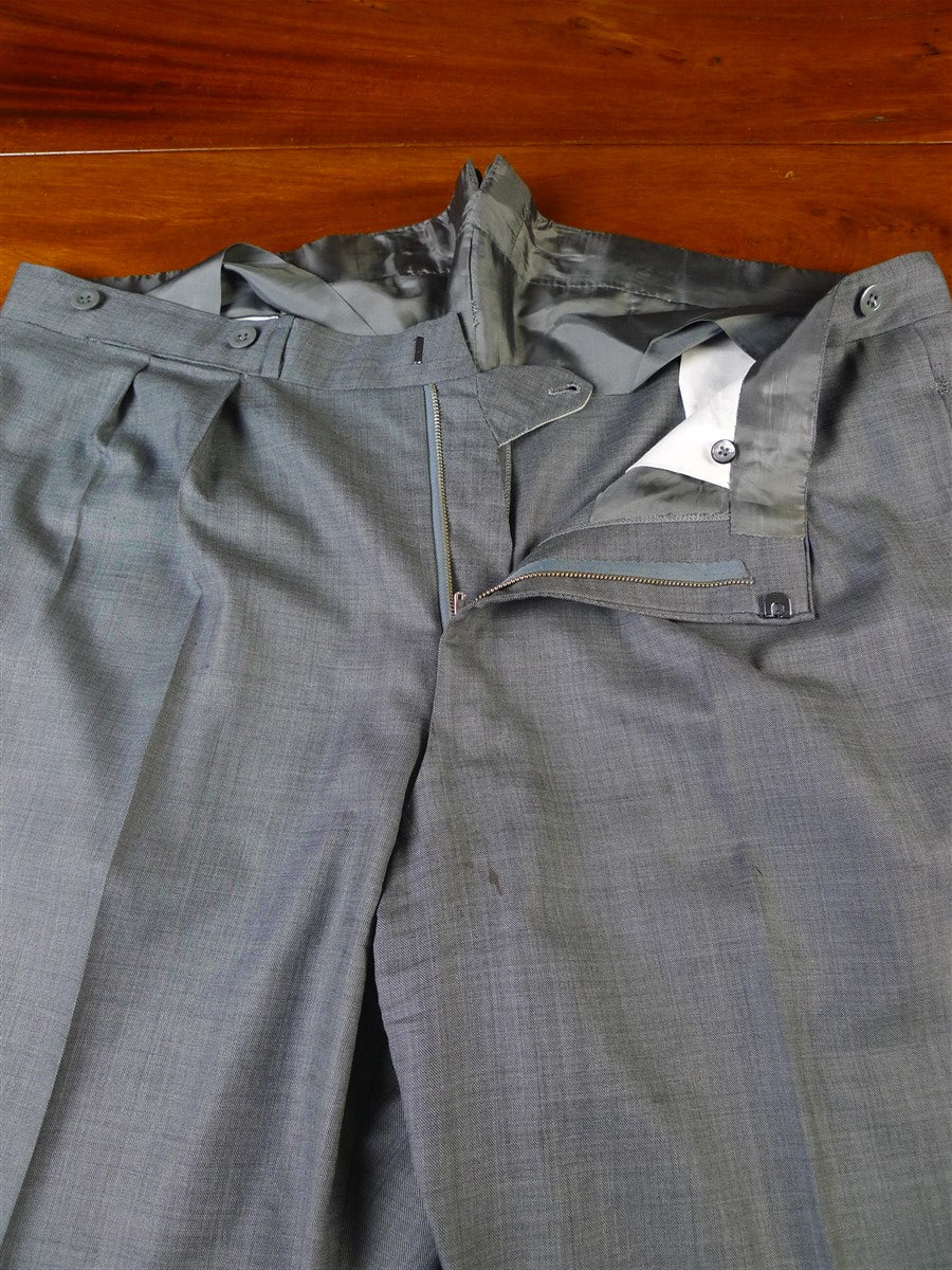 24/0837 anderson & sheppard 2003 savile row bespoke lighter-weight grey pick weave worsted suit 46-47 regular to long