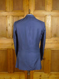 24/0858 immaculate norton & sons 2012 savile row bespoke blue linen & silk sports jacket blazer 46 regular