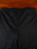 24/0870 immaculate savile row bespoke black barathea wool evening trouser 35-40