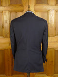 24/0891 vintage 1995 kilgour french stanbury navy blue mohair blazer w/ regimental buttons 45 regular