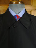 24/0893 vintage aquascutum 100% silk black raglan sleeve raincoat mac 41-42