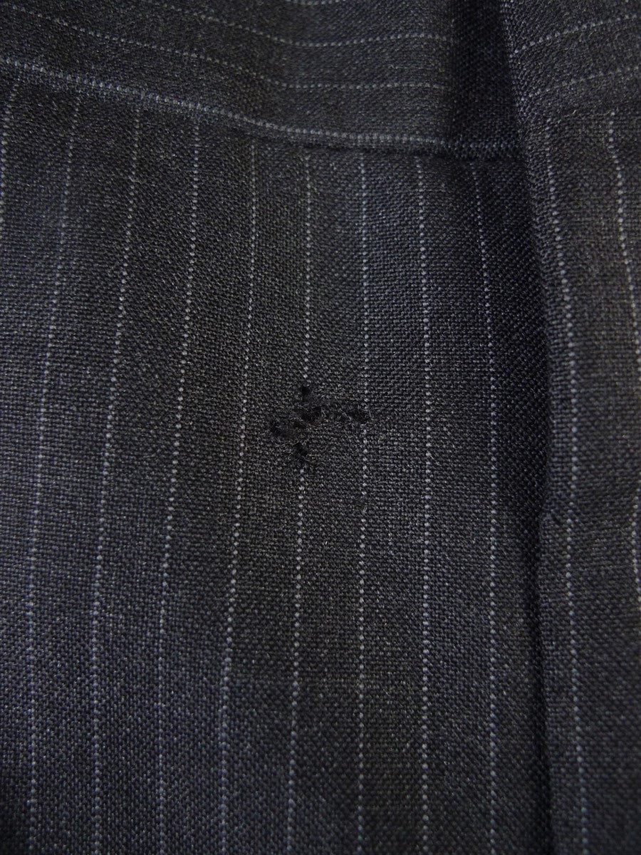 24/0885 kilgour french stanbury 2002 savile row bespoke grey pin-stripe wool suit 47 short to regular