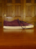 24/0915 john lobb london burgundy suede / leather toecap trainer uk 11 (rrp £790)