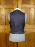 24/0912 immaculate 1964 huntsman savile row bespoke navy blue rope-stripe waistcoat & trouser 40 short to regular