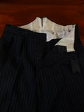 24/0912 immaculate 1964 huntsman savile row bespoke navy blue rope-stripe waistcoat & trouser 40 short to regular